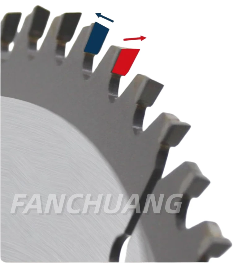 LEFT AND RIGHT TOOTH OF ALLOY SAW BLADE
